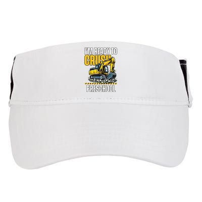 Im Ready To Crush Preschool Boy First Day Of Preschool Adult Drive Performance Visor