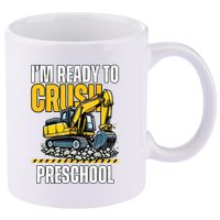 Im Ready To Crush Preschool Boy First Day Of Preschool 11oz C Handle Ceramic Mug