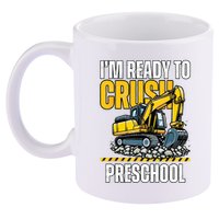 Im Ready To Crush Preschool Boy First Day Of Preschool 11oz C Handle Ceramic Mug