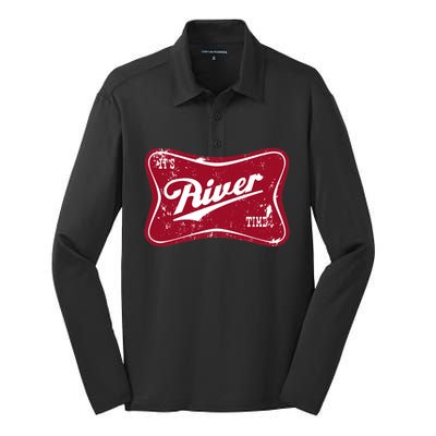 ItS River Time Boating And Fishing Camping Adventure Cute Gift Silk Touch Performance Long Sleeve Polo