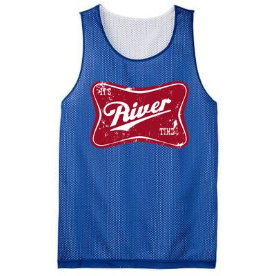 ItS River Time Boating And Fishing Camping Adventure Cute Gift Mesh Reversible Basketball Jersey Tank