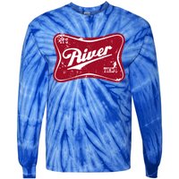 ItS River Time Boating And Fishing Camping Adventure Cute Gift Tie-Dye Long Sleeve Shirt