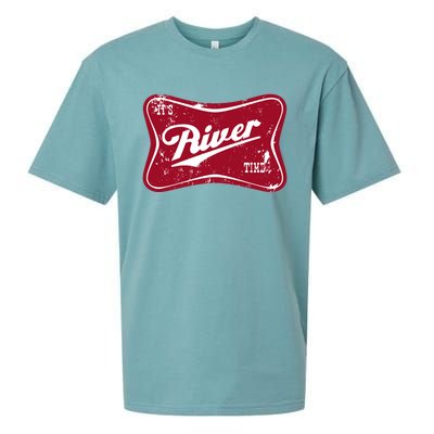 ItS River Time Boating And Fishing Camping Adventure Cute Gift Sueded Cloud Jersey T-Shirt