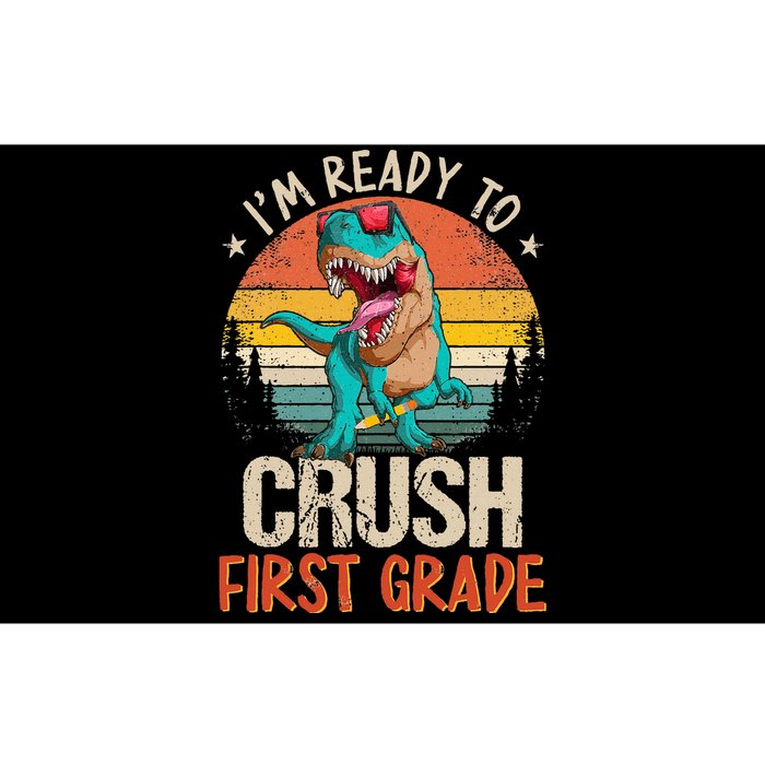 I'm Ready To Crush 1st Grade Dinosaur First Day Of School Bumper Sticker