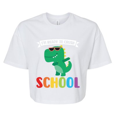 Im Ready To Crush School 1St Grade Meaningful Gift Bella+Canvas Jersey Crop Tee