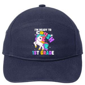 Im Ready To Crush 1st First Grade Unicorn Back To School 7-Panel Snapback Hat