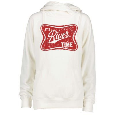 ItS River Time River Vibes Womens Funnel Neck Pullover Hood