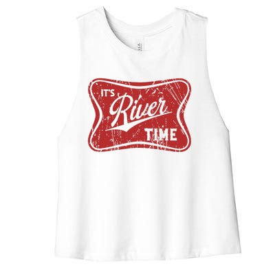 ItS River Time River Vibes Women's Racerback Cropped Tank