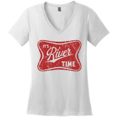 ItS River Time River Vibes Women's V-Neck T-Shirt