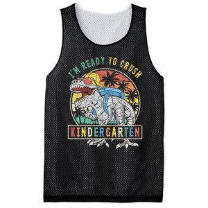 I'm Ready To Crush Kindergarten Dinosaur First Day Of School Mesh Reversible Basketball Jersey Tank