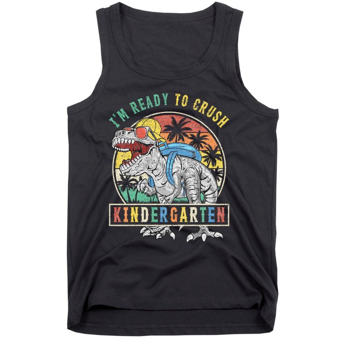 I'm Ready To Crush Kindergarten Dinosaur First Day Of School Tank Top