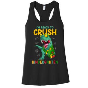 Im Ready To Crush Kindergarten Dinosaur Back To School Women's Racerback Tank