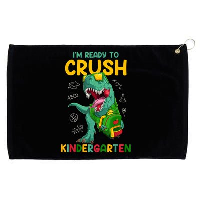 Im Ready To Crush Kindergarten Dinosaur Back To School Grommeted Golf Towel