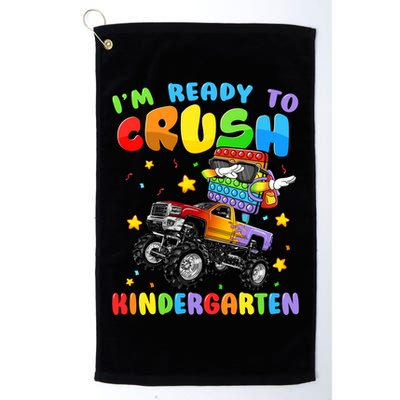 I'm Ready To Crush Kindergarten Poppin’ First Day Of School Gift Golf Towel