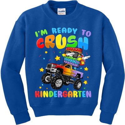 I'm Ready To Crush Kindergarten Poppin’ First Day Of School Gift Kids Sweatshirt