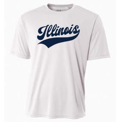 Illinois Retro Throwback Design Classic Cooling Performance Crew T-Shirt