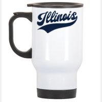 Illinois Retro Throwback Design Classic Stainless Steel Travel Mug