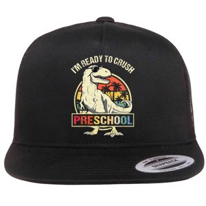 I'm Ready To Crush Preschool Dinosaur T Rex Back To School Flat Bill Trucker Hat