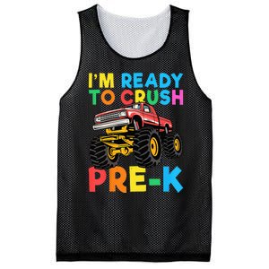 Im Ready To Crush PreK First Day Monster Truck Mesh Reversible Basketball Jersey Tank