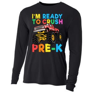 Im Ready To Crush PreK First Day Monster Truck Cooling Performance Long Sleeve Crew