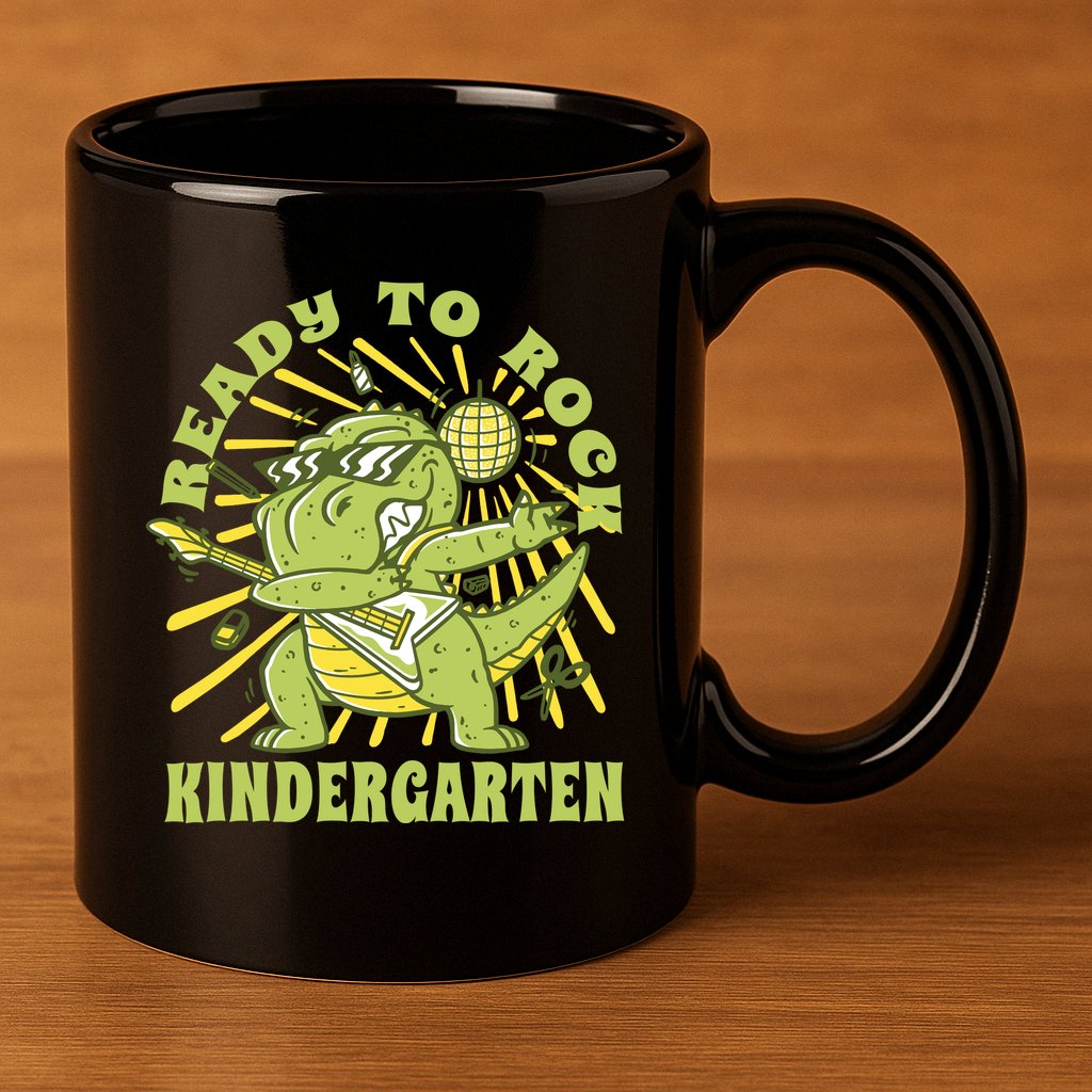 I'm Ready To Crush Kindergarten Dinosaur 11oz C Handle Ceramic Mug