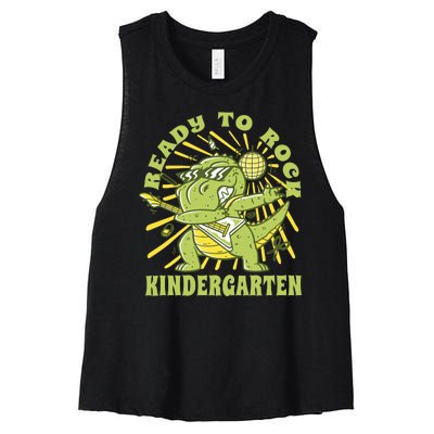 I'm Ready To Crush Kindergarten Dinosaur Women's Racerback Cropped Tank