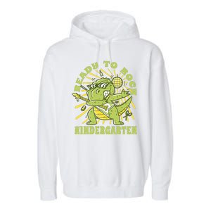 I'm Ready To Crush Kindergarten Dinosaur Garment-Dyed Fleece Hoodie