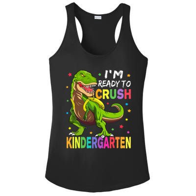 I'm Ready To Crush Kindergarten Back To School Dinosaur Ladies PosiCharge Competitor Racerback Tank