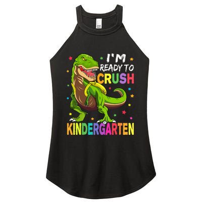 I'm Ready To Crush Kindergarten Back To School Dinosaur Women's Perfect Tri Rocker Tank