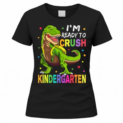 I'm Ready To Crush Kindergarten Back To School Dinosaur Women's T-Shirt