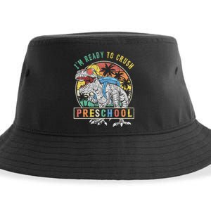 I'm Ready To Crush PreSchool Dinosaur First Day Of School Sustainable Bucket Hat