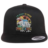 I'm Ready To Crush PreSchool Dinosaur First Day Of School Flat Bill Trucker Hat