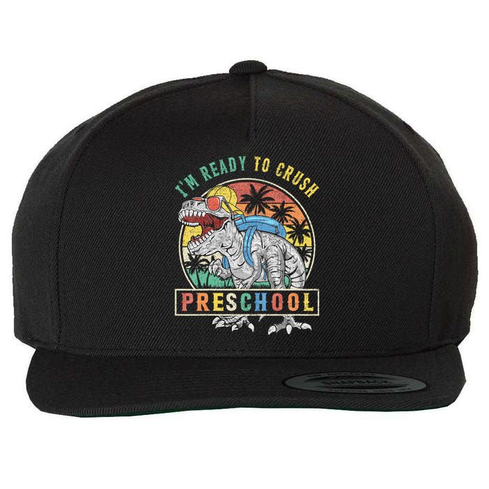 I'm Ready To Crush PreSchool Dinosaur First Day Of School Wool Snapback Cap