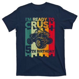 IM Ready To Crush 5 Monster Truck 5th Birthday Boy Retro T-Shirt