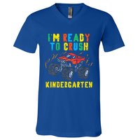 Im Ready To Crush Kindergarten Monster Truck First Day V-Neck T-Shirt