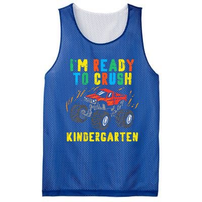 Im Ready To Crush Kindergarten Monster Truck First Day Mesh Reversible Basketball Jersey Tank