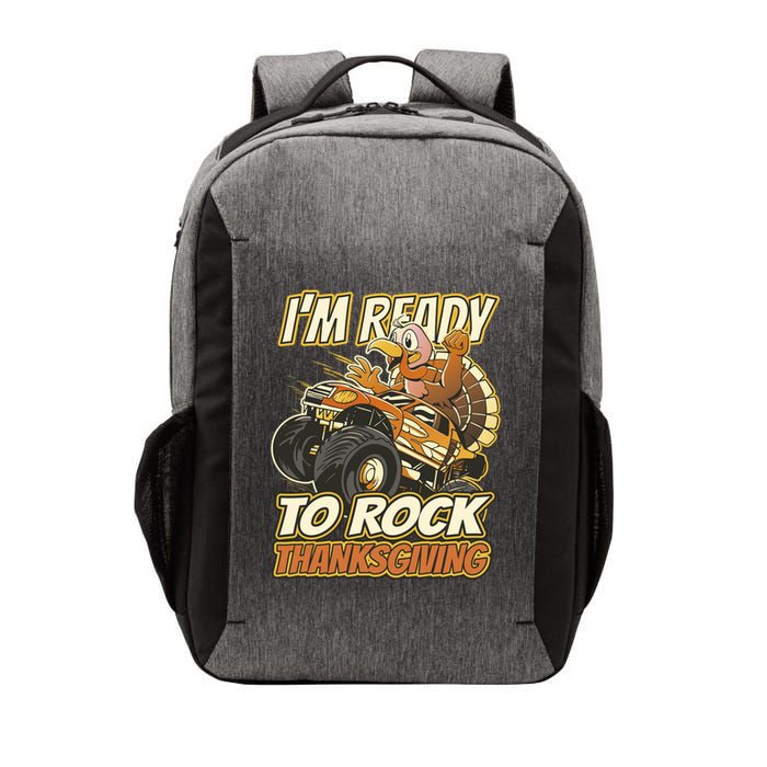 I'm Ready To Rock Thanksgiving Turkey Monster Truck Vector Backpack