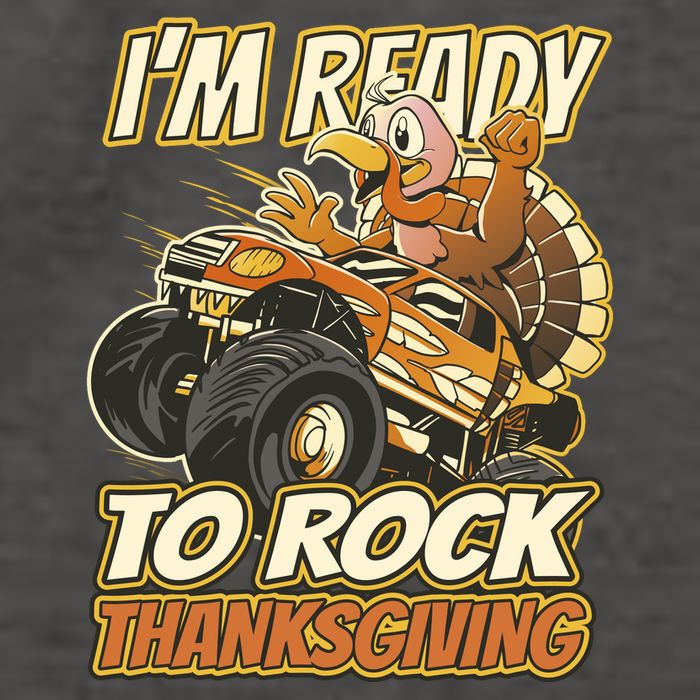 I'm Ready To Rock Thanksgiving Turkey Monster Truck Vector Backpack