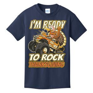 I'm Ready To Rock Thanksgiving Turkey Monster Truck Kids T-Shirt