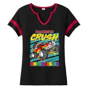 I'm Ready To Crush Kindergarten Monster Truck Ladies Halftime Notch Neck Tee