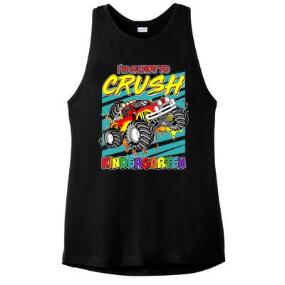 I'm Ready To Crush Kindergarten Monster Truck Ladies PosiCharge Tri-Blend Wicking Tank