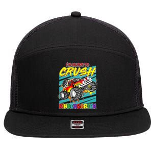 I'm Ready To Crush Kindergarten Monster Truck 7 Panel Mesh Trucker Snapback Hat