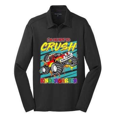 I'm Ready To Crush Kindergarten Monster Truck Silk Touch Performance Long Sleeve Polo