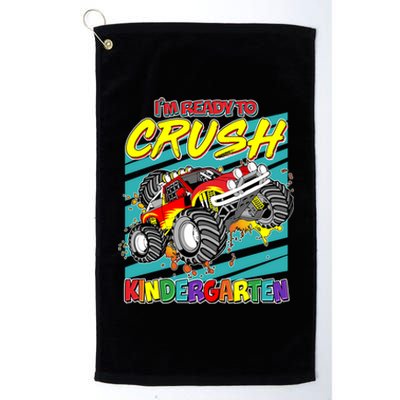 I'm Ready To Crush Kindergarten Monster Truck Platinum Collection Golf Towel