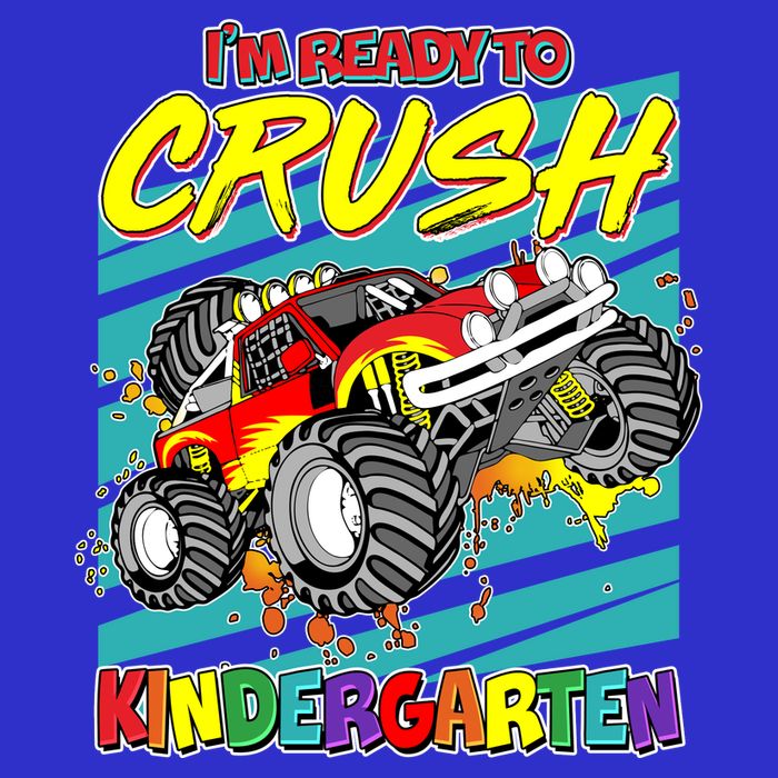 I'm Ready To Crush Kindergarten Monster Truck Long Sleeve Shirt