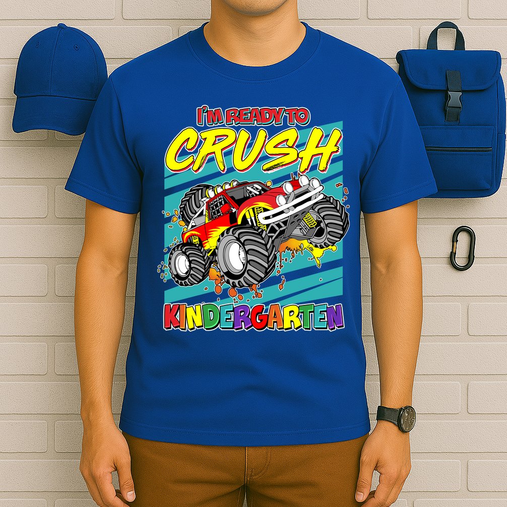 I'm Ready To Crush Kindergarten Monster Truck T-Shirt