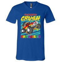 I'm Ready To Crush Kindergarten Monster Truck V-Neck T-Shirt