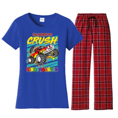 I'm Ready To Crush Kindergarten Monster Truck Women's Flannel Pajama Set