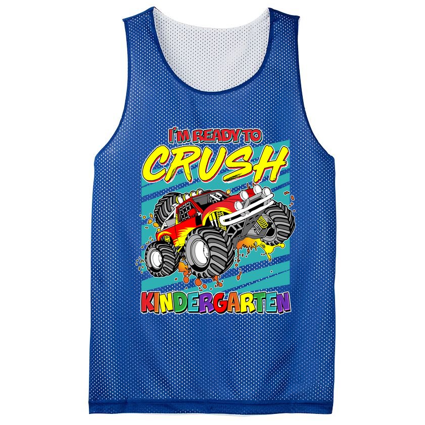 I'm Ready To Crush Kindergarten Monster Truck Mesh Reversible Basketball Jersey Tank
