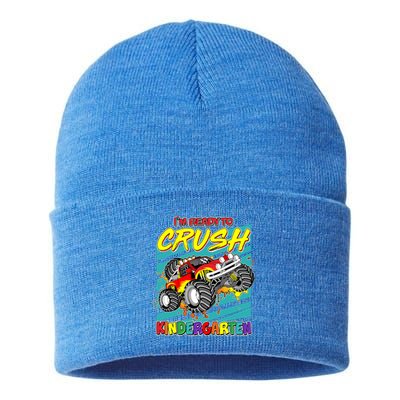 I'm Ready To Crush Kindergarten Monster Truck Sustainable Knit Beanie